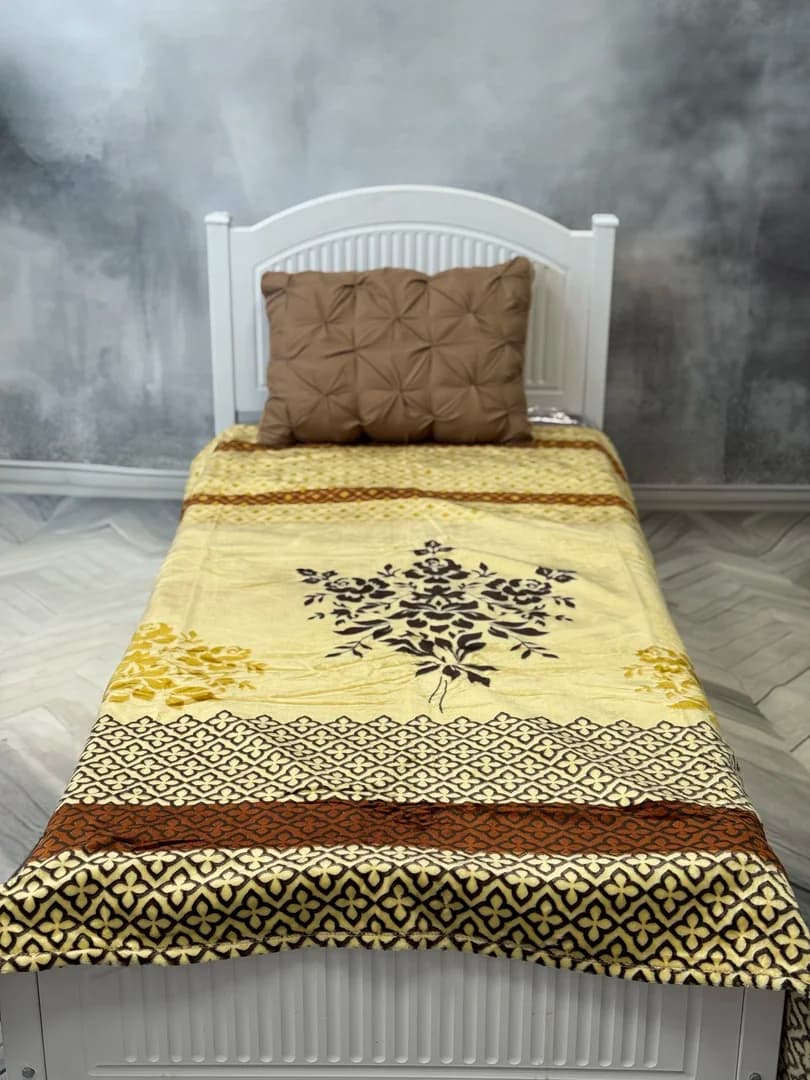 پتو ژله ای یک نفره سروین طرح شاخ و برگ — تصویر ۳
