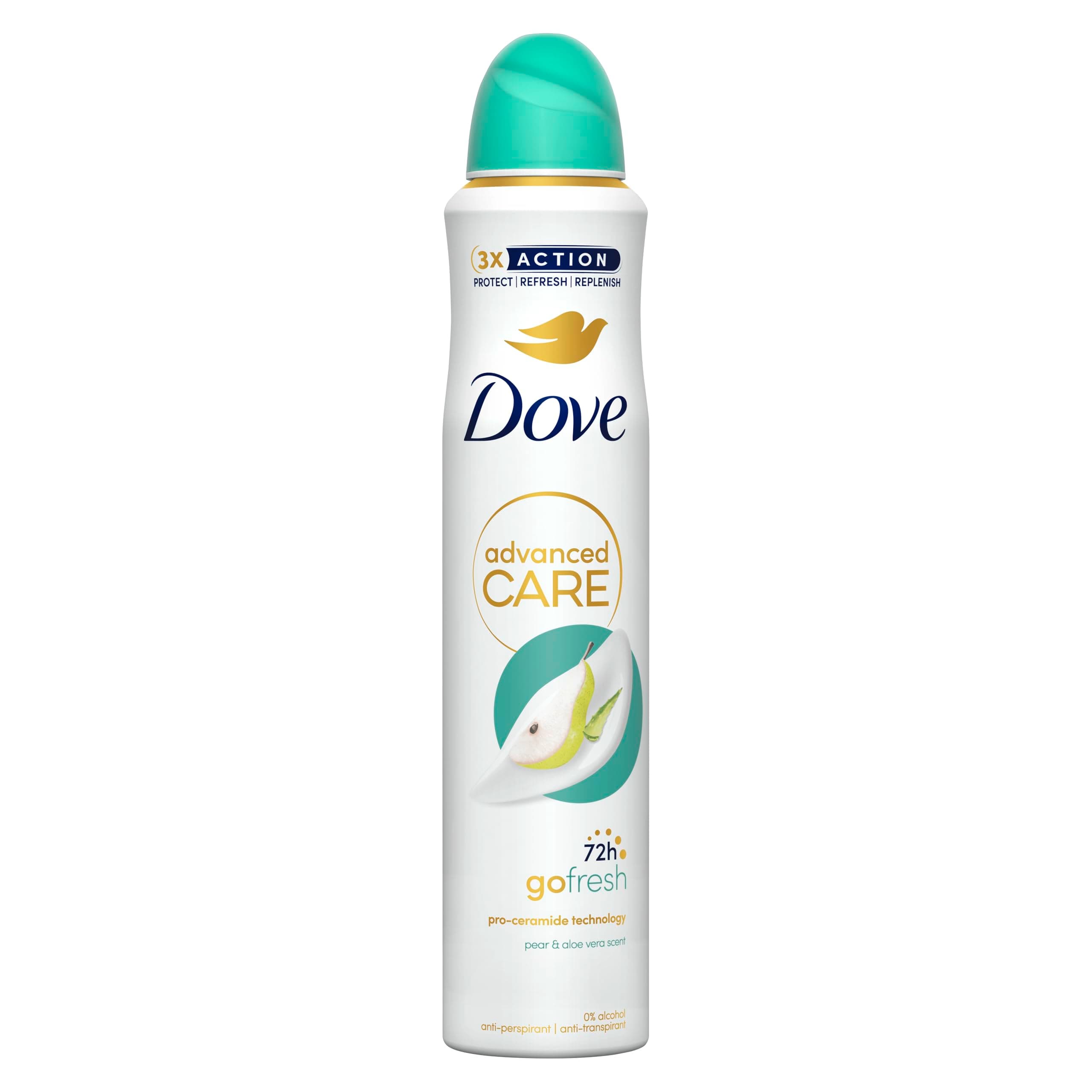 اسپری داو گلابی و الو‌‌ورا 72ساعته مدل Dove Advanced Care حجم250ml (ساخت Uk)