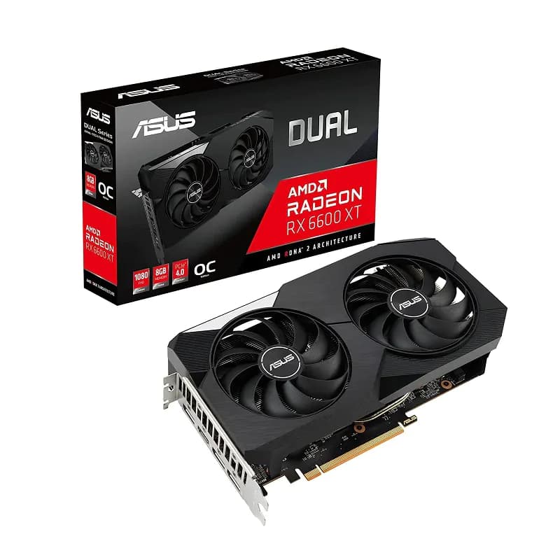 کارت گرافیک استوک ایسوس 6600xt Asus Dual 8gb