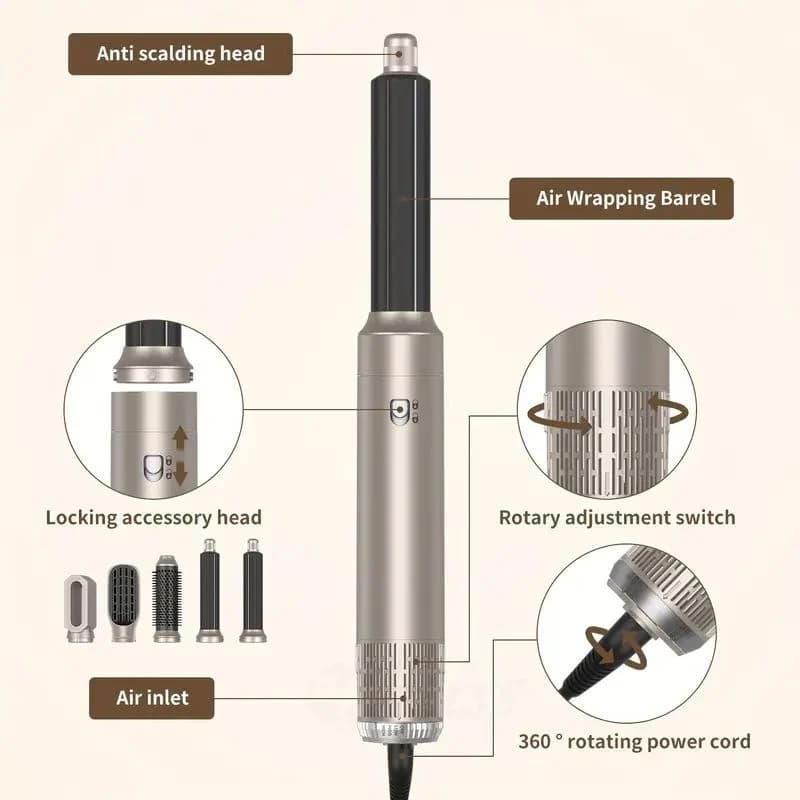 سشوار حرفه ای 1000 وات مدل UKLISS- 5IN1 — تصویر ۷