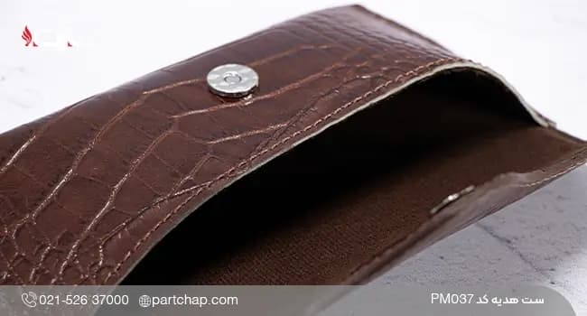 ست هدیه چرم طبیعی لوکس کد PM037 — تصویر ۵