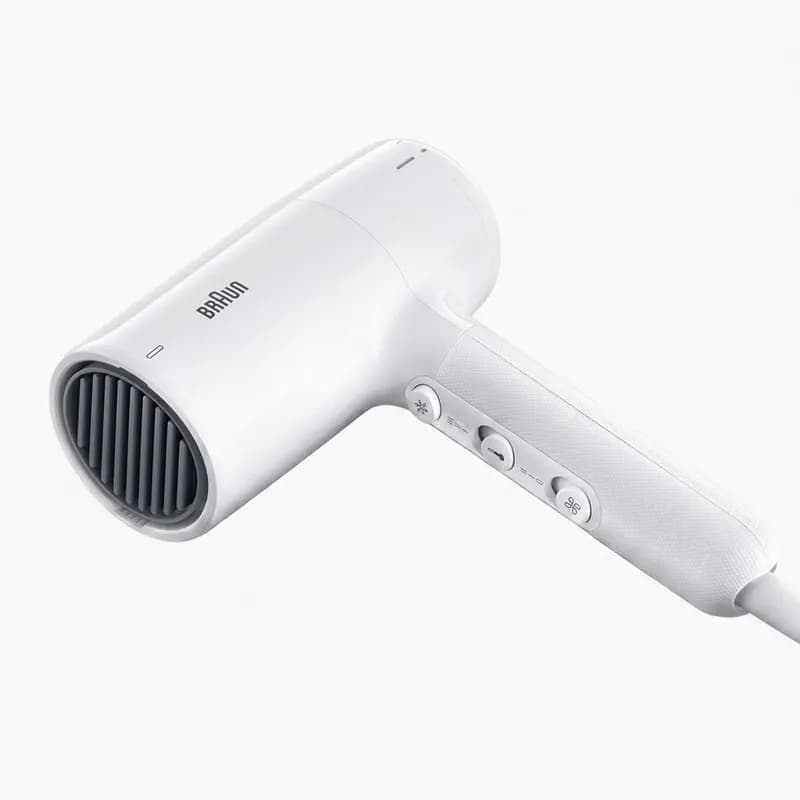 سشوار خانگی براون مدل HD226SDE مناسب استفاده حرفه‌ای و آرایشگاهی با توان 2200 وات، موتور DC، فناوری تولید یون، تنظیم دما و سرعت در 3 حالت، باد سرد و سری کاهش وز مو — تصویر ۴