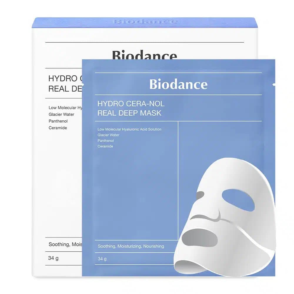 ماسک آبی بایودنس HYDRO CERA-NOL | ماسک ورقه‌ای Biodance آبرسانی عمیق پوست