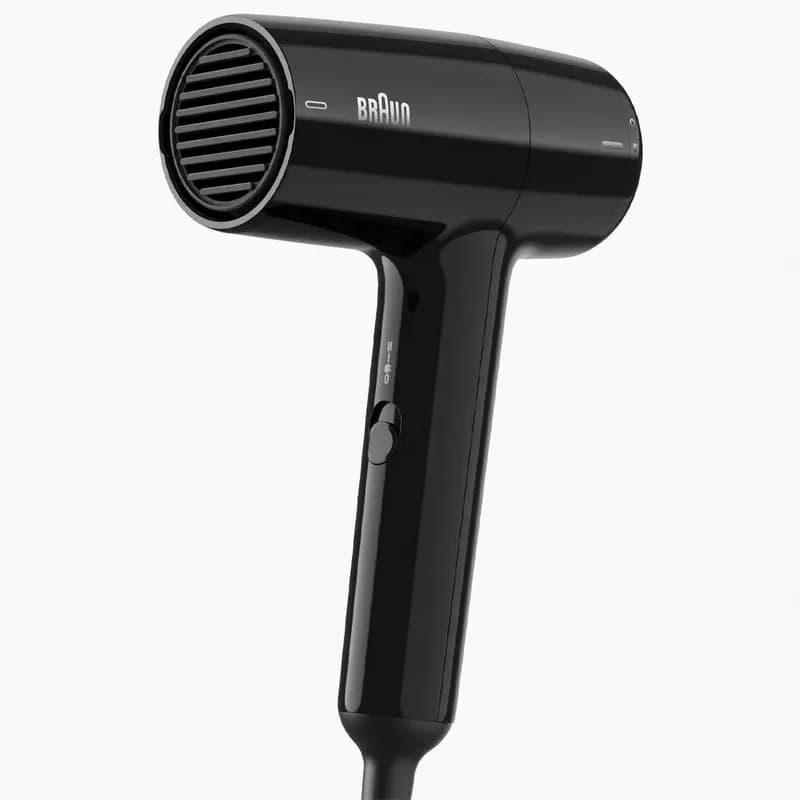 سشوار خانگی براون مدل BRHD150SDE با توان 1800 وات، موتور DC، المنت سرامیکی، دو سرعته و دو حالته، باد سرد و متمرکزکننده باریک