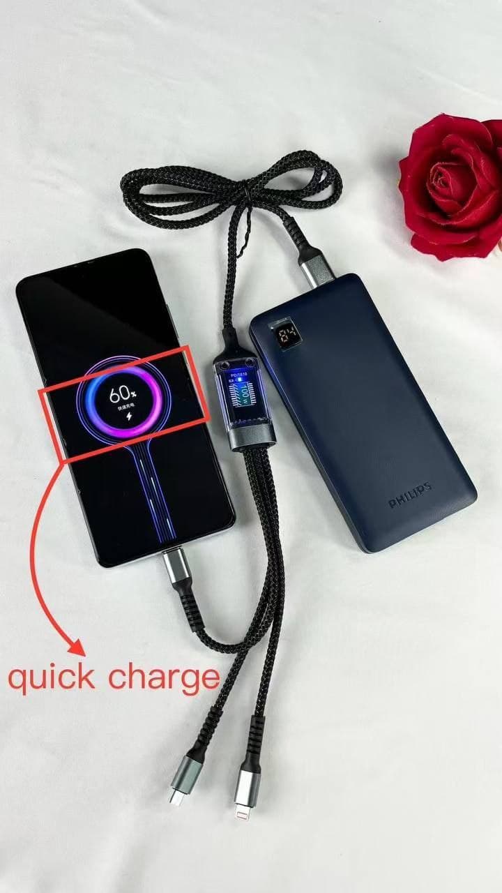 كابل 3 كاره مدل 100W — تصویر ۳