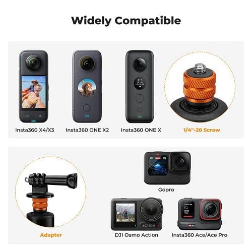 مونوپاد و سه پایه دوربین ورزشی کی اند اف K&F KF09.141 Invisible Selfie Stick MS-21 — تصویر ۲