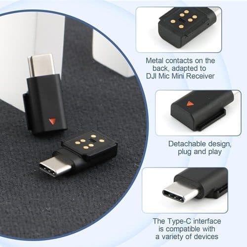 آداپتور موبایل میکروفون دی جی آی DJI Mic Mini Mobile Phone Adapter Type C — تصویر ۴