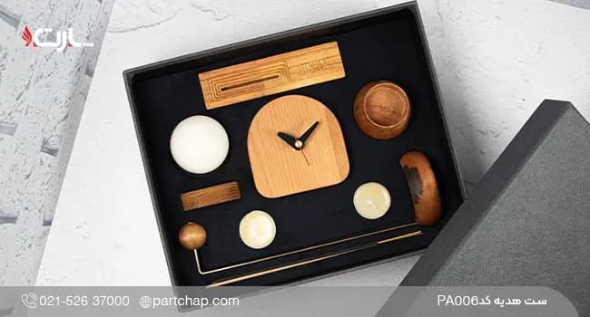 ست هدیه چوبی لوکس کد PA006 — تصویر ۲