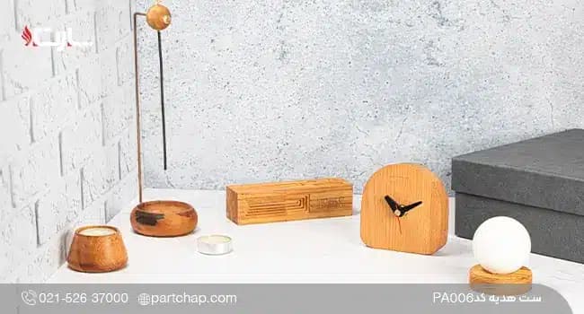 ست هدیه چوبی لوکس کد PA006 — تصویر ۳