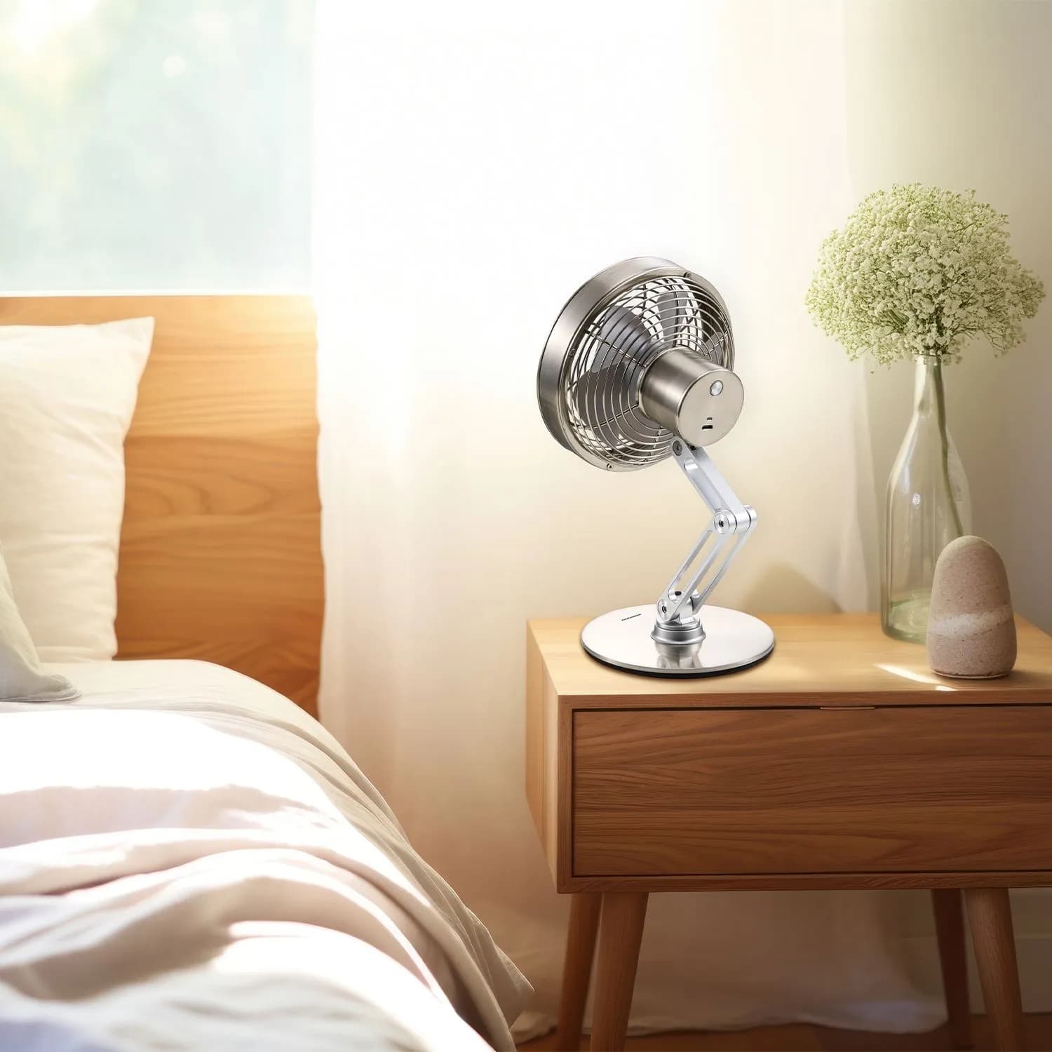 پنکه شارژی رو میزی فلزی پرودو porodo lifestyle metal desk fan PD-LFST043 — تصویر ۲