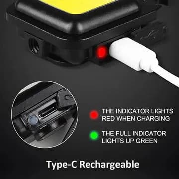 چراغ قوه شارژی چندکاره سی او بی COB مدل Magnetic Light | مگنتی همه کاره ضد آب — تصویر ۴