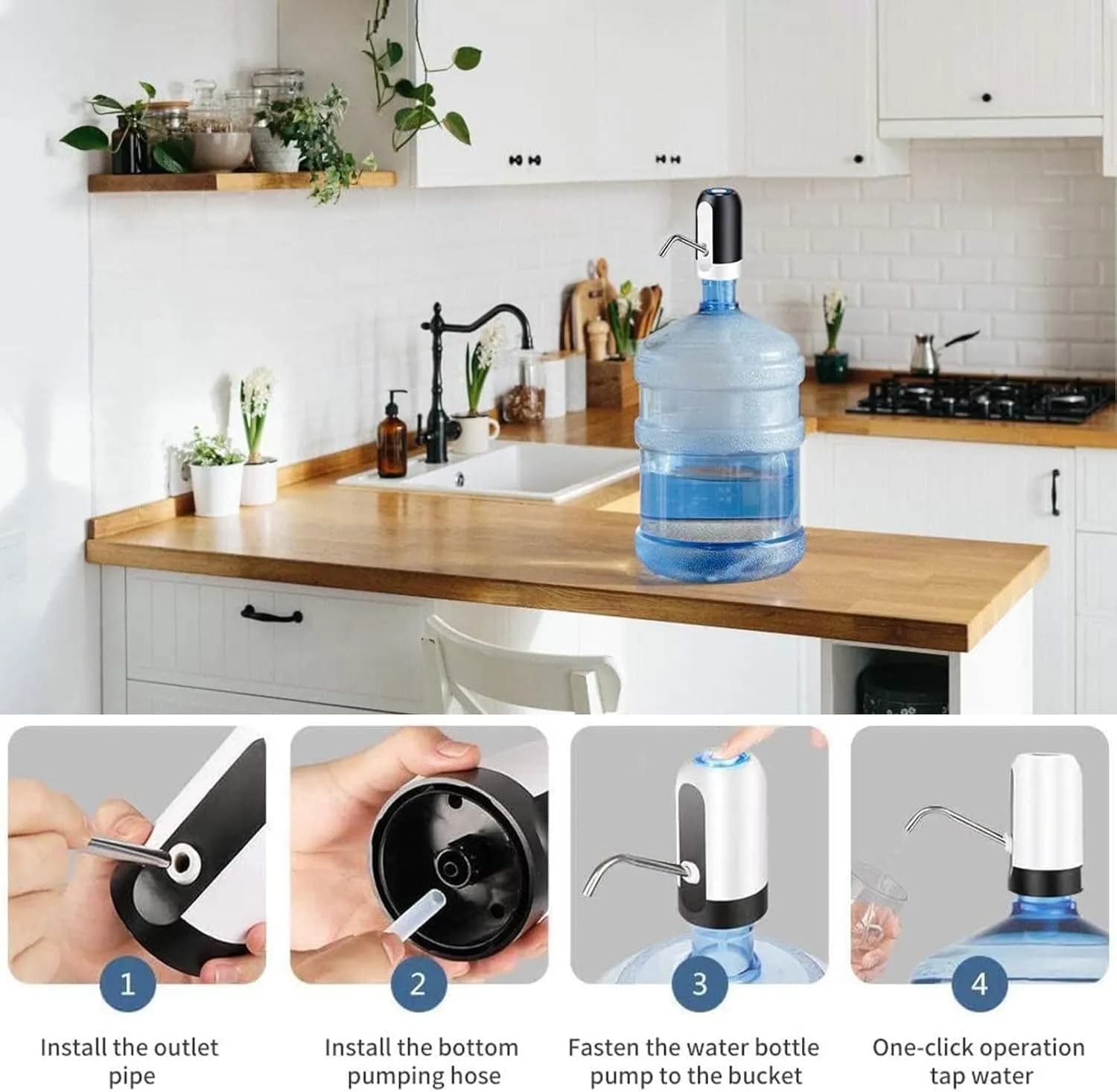 پمپ آب قابل شارژ اتوماتیک مدل Automatic Water Dispenser — تصویر ۳