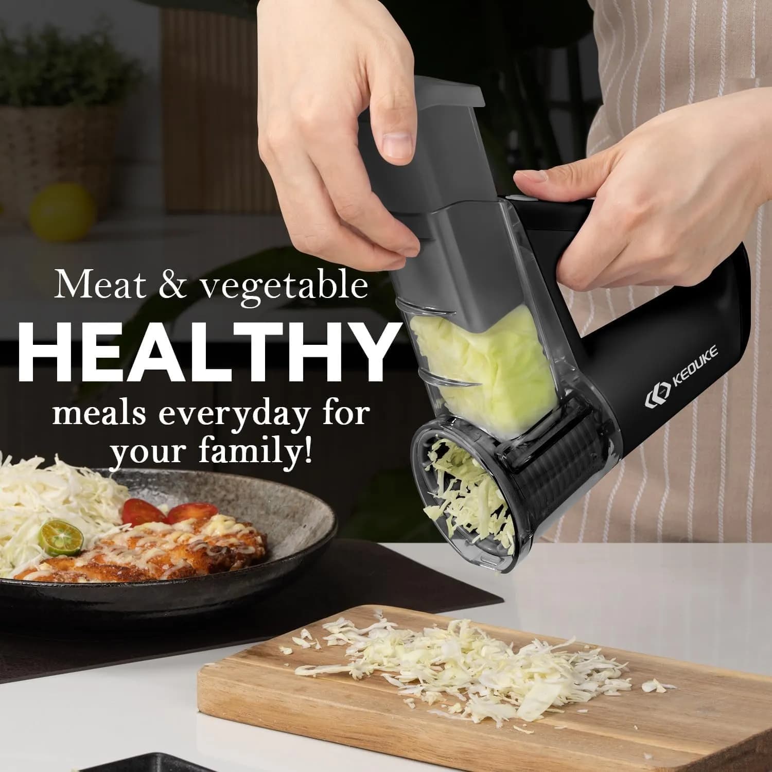 خردکن برقی چندکاره بی‌سیم KEOUKE مدل KEOUKE Electric Handheld Food chopper — تصویر ۶
