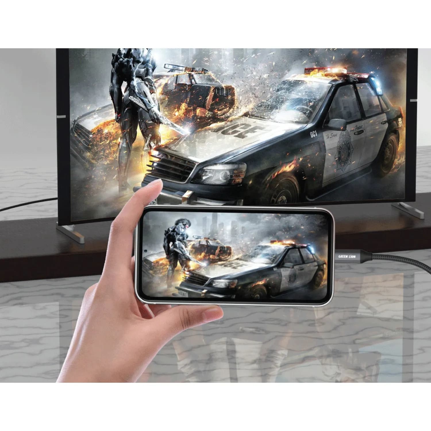 کابل تبدیل USB-C به HDMI گرین لاین 4K طول 2 متر 4K USB-C to HDMI — تصویر ۳