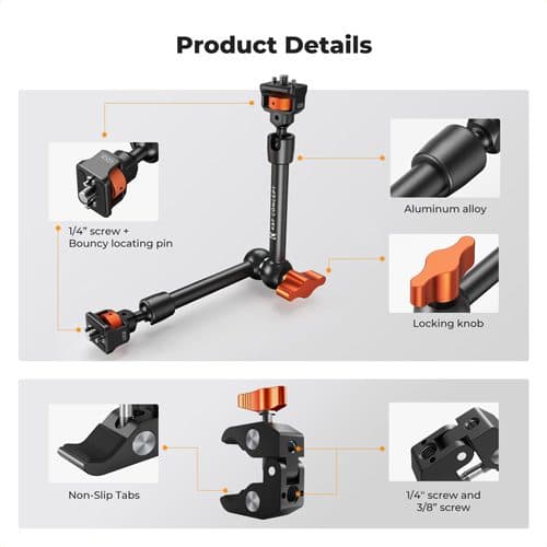 مجیک آرم کی اند اف K&F KF31.132 Magic Arm 11″ MS-33 — تصویر ۳