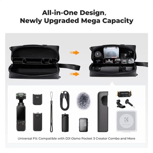 کیف اسمو پاکت کی اند اف K&F 13.200 Bag for DJI Osmo Pocket 3 — تصویر ۴