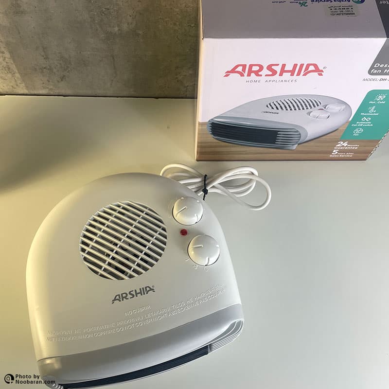 بخاری برقی فن دار ارشیا مدل DH-1211A — تصویر ۳