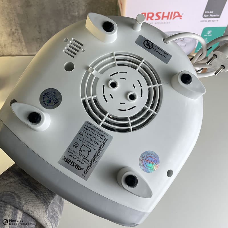 بخاری برقی فن دار ارشیا مدل DH-1211A — تصویر ۴