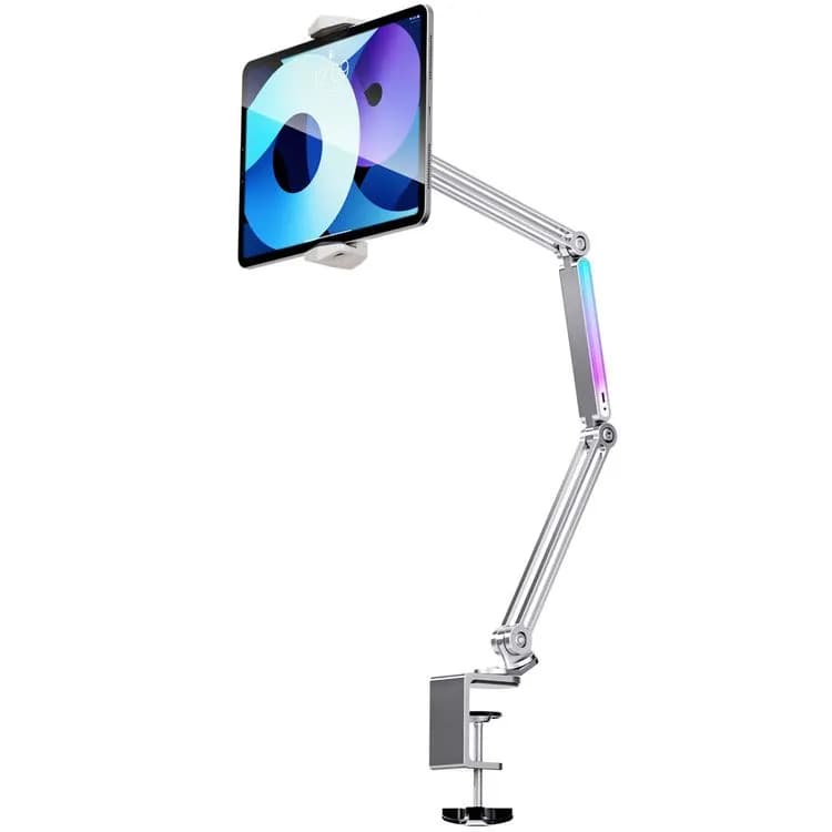 پایه نگهدارنده موبایل و تبلت پرودو مدل PD-LFST051 با بازوی متحرک و نور RGB | Porodo PD-LFST051 Multi-Joint Desk Mount — تصویر ۳