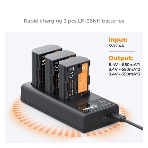 شارژر سه تایی سونی کی اند اف K&F NP-FZ100 Battery Charger Triple — تصویر ۳