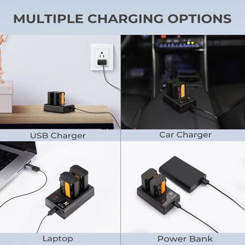 شارژر دوتایی سونی کی اند اف K&F NP-FZ100 Battery Charger — تصویر ۵
