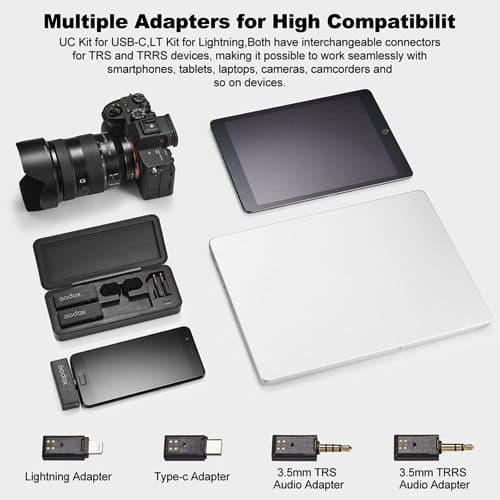 میکروفون دو کاربر گودکس Godox MoveLink Mini LT for Cameras & iOS & Usb-C — تصویر ۵