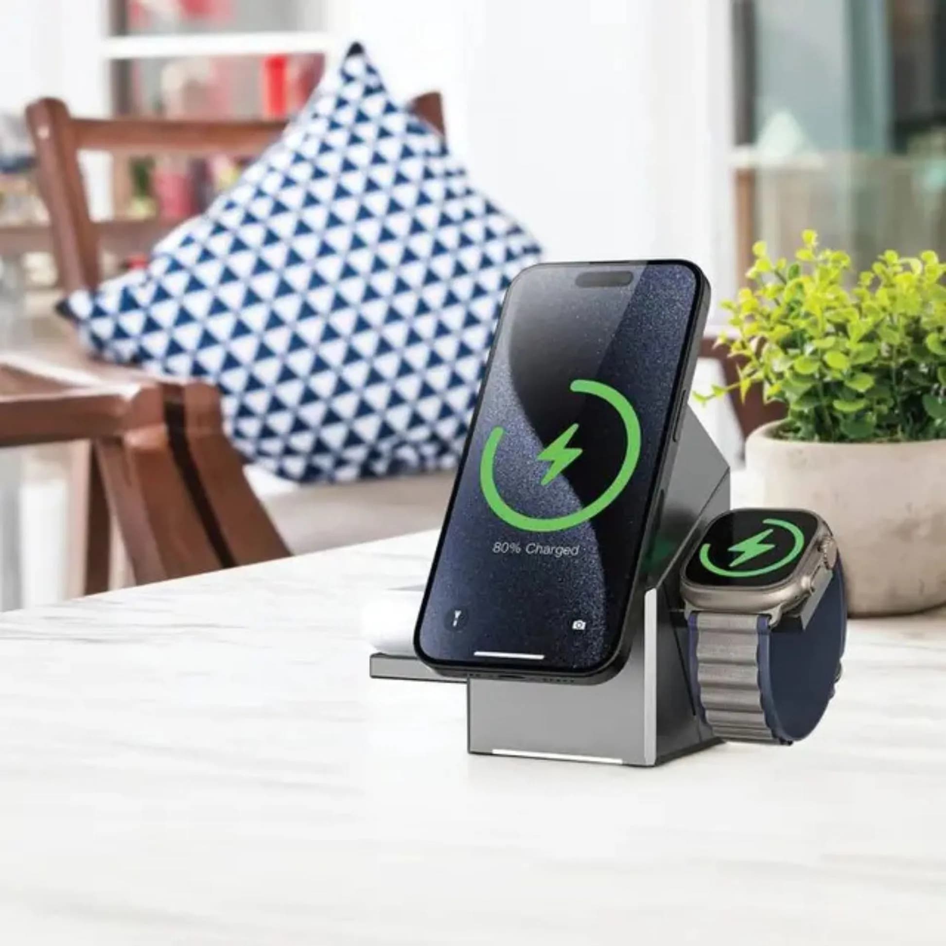 شارژر وایرلس 3 کاره پاور تریو گرین لاین Green Lion Power Trio 3 in 1 Wireless Charger — تصویر ۳