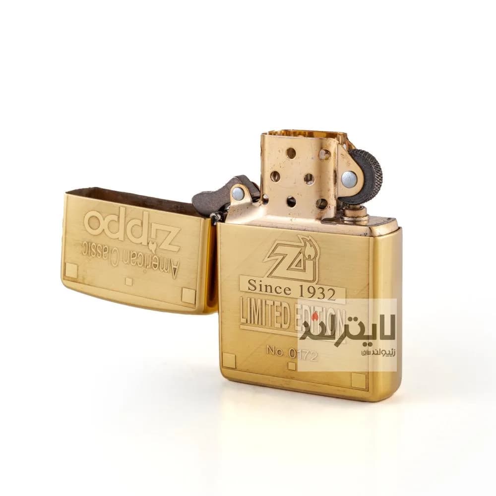 فندک زیپو مدل Brushed Brass CT132 کد 204b — تصویر ۳