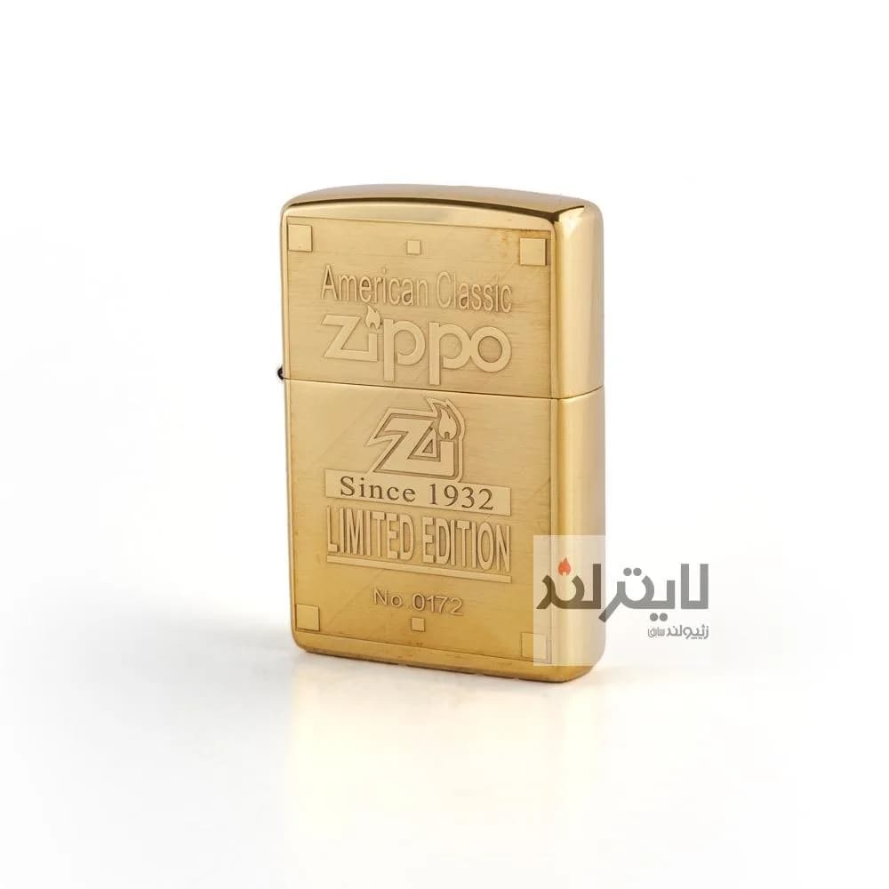 فندک زیپو مدل Brushed Brass CT132 کد 204b