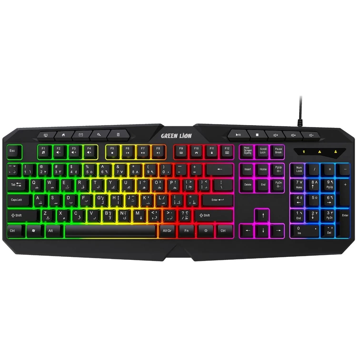کیبورد و موس گیمینگ گرین لاین Green Lion GK-400 RGB — تصویر ۴
