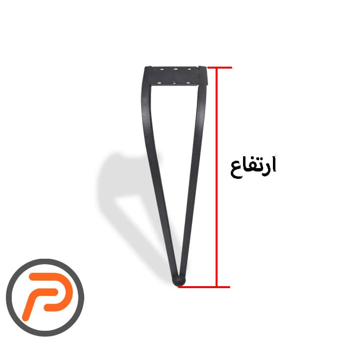 پایه فلزی اس مشکی 35 و 40 سانتیمتر — تصویر ۳