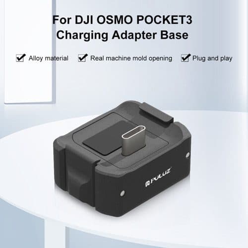 آداپتور شارژ و تبدیل پایه اسمو پاکت 3 پلوز Puluz PU897B Osmo Pocket 3 Charging Adapter — تصویر ۴