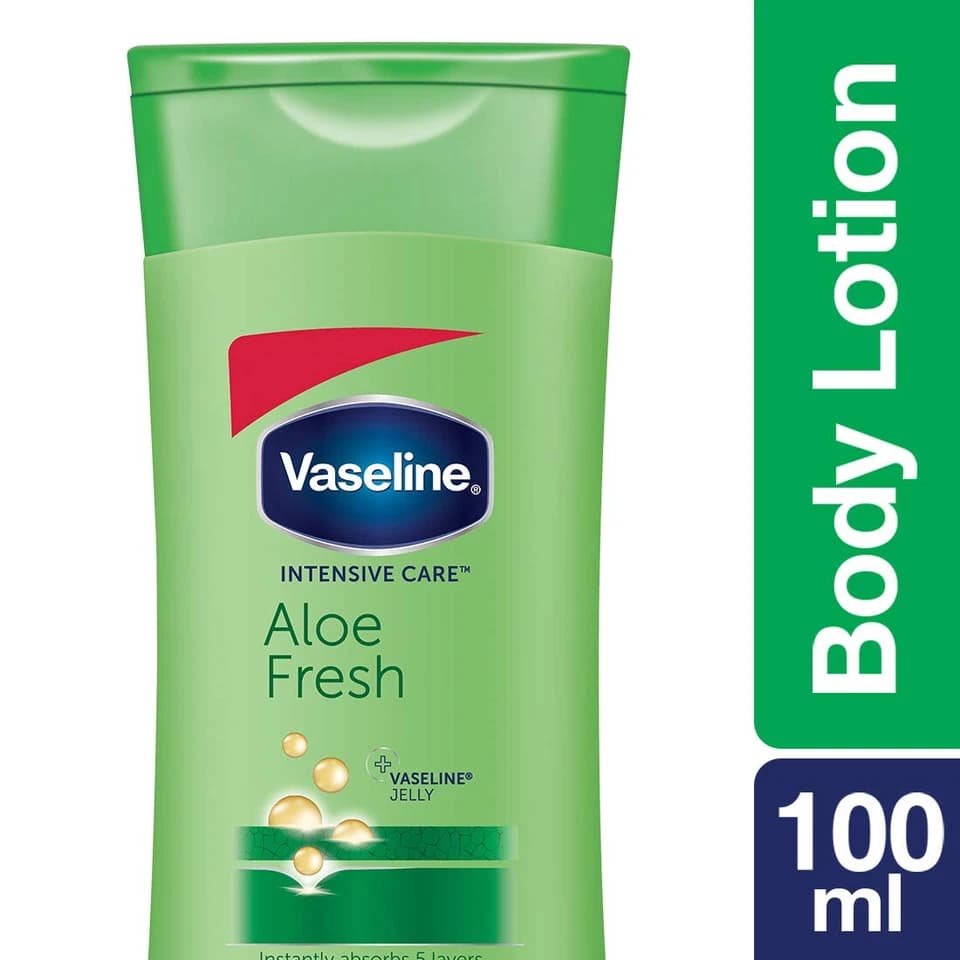 لوسیون بدن آلوئه ورا وازلین مدل Aloe Fresh حجم 100ml — تصویر ۲
