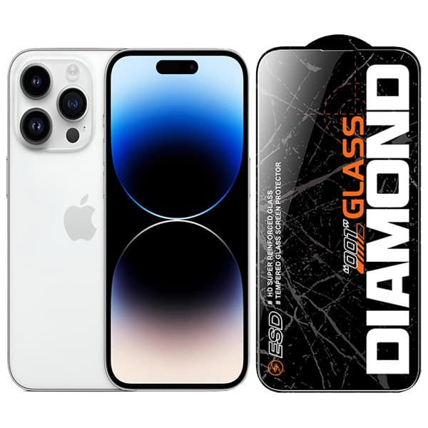 گلس توری دار آیفون 14 پرو (مدل Diamond 001)