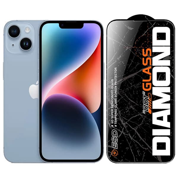 گلس توری دار آیفون 14 (مدل Diamond 001)