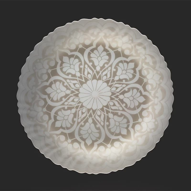 سرویس 25 پارچه اپال طرح 28009-متال سفید — تصویر ۳