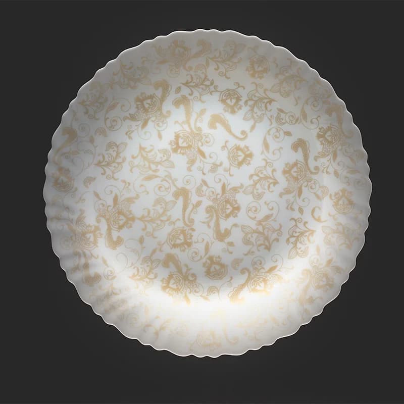 سرویس 25 پارچه اپال طرح 28007-کرم — تصویر ۳