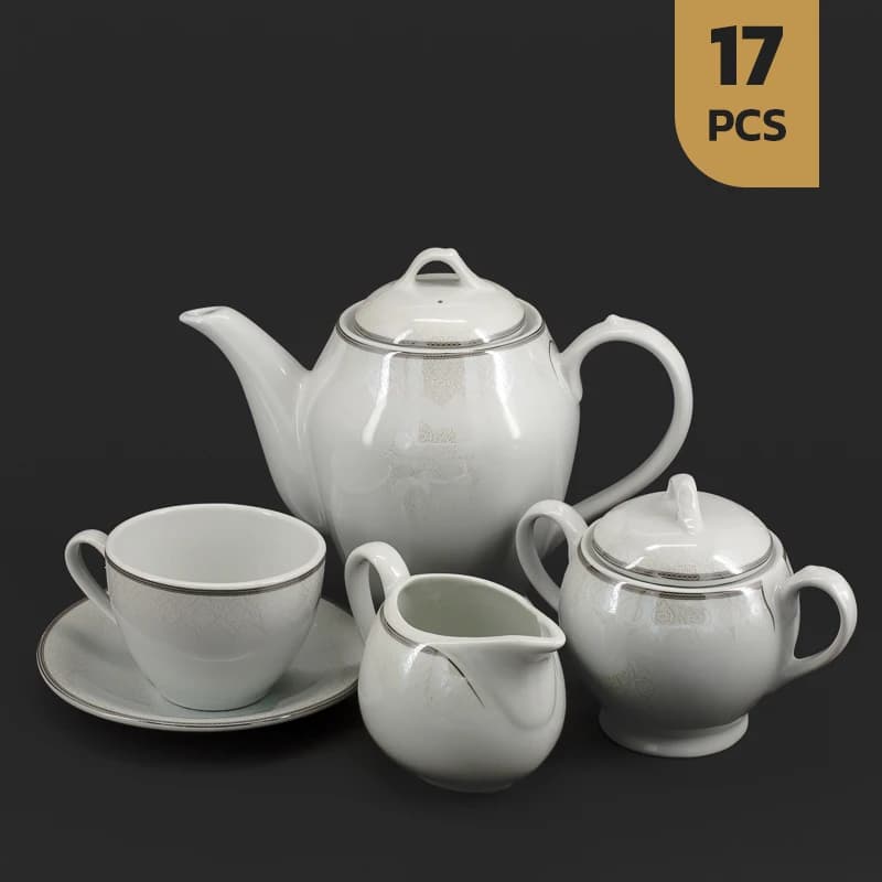 سرویس 17 پارچه چینی مقصود طرح لوئیس لوستر
