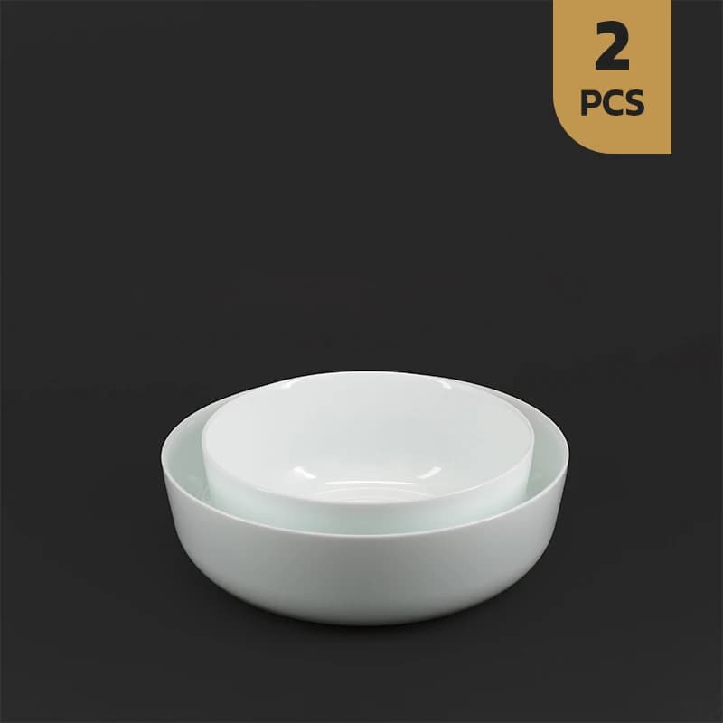 سرویس 2 پارچه اپال کاسه آون سفید