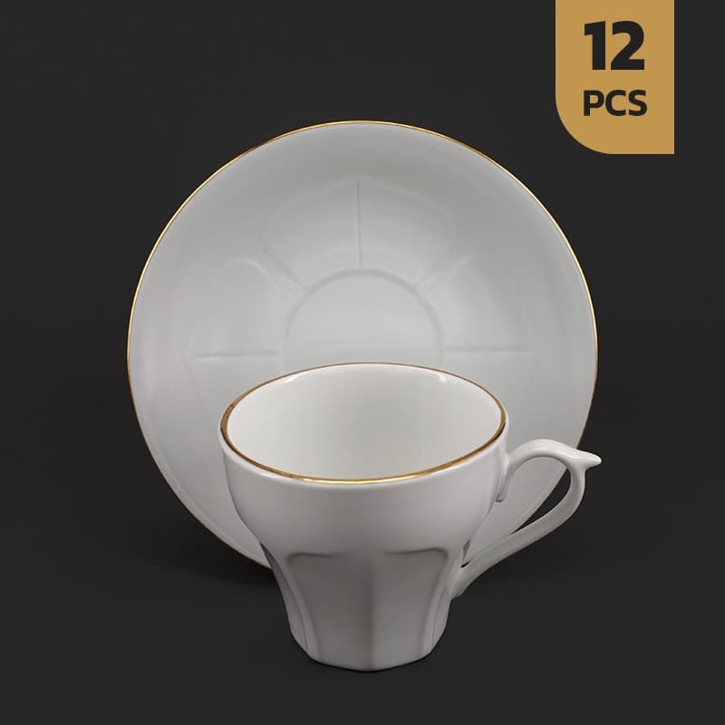 سرویس چای خوری 12 پارچه لب طلا چینی مقصود