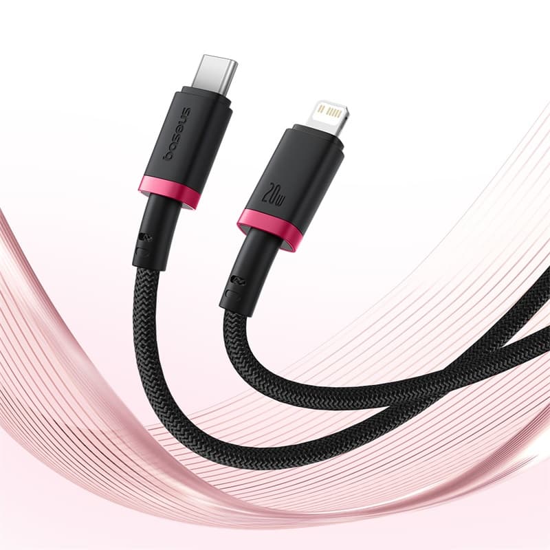 کابل شارژ 1 متری لایتنینگ به تایپ سی 20 وات بیسوس Baseus Dura Charging Cable USB-C to IP 20W 1M — تصویر ۳