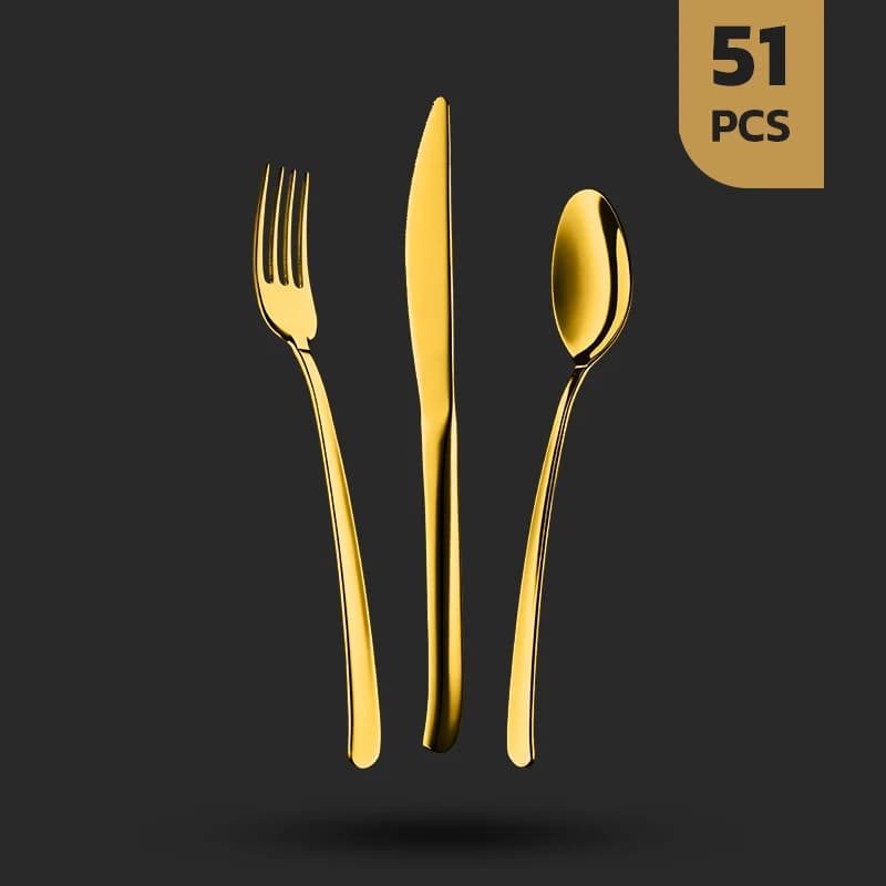 سرویس 51 پارچه قاشق و چنگال 6 نفره طرح رویال