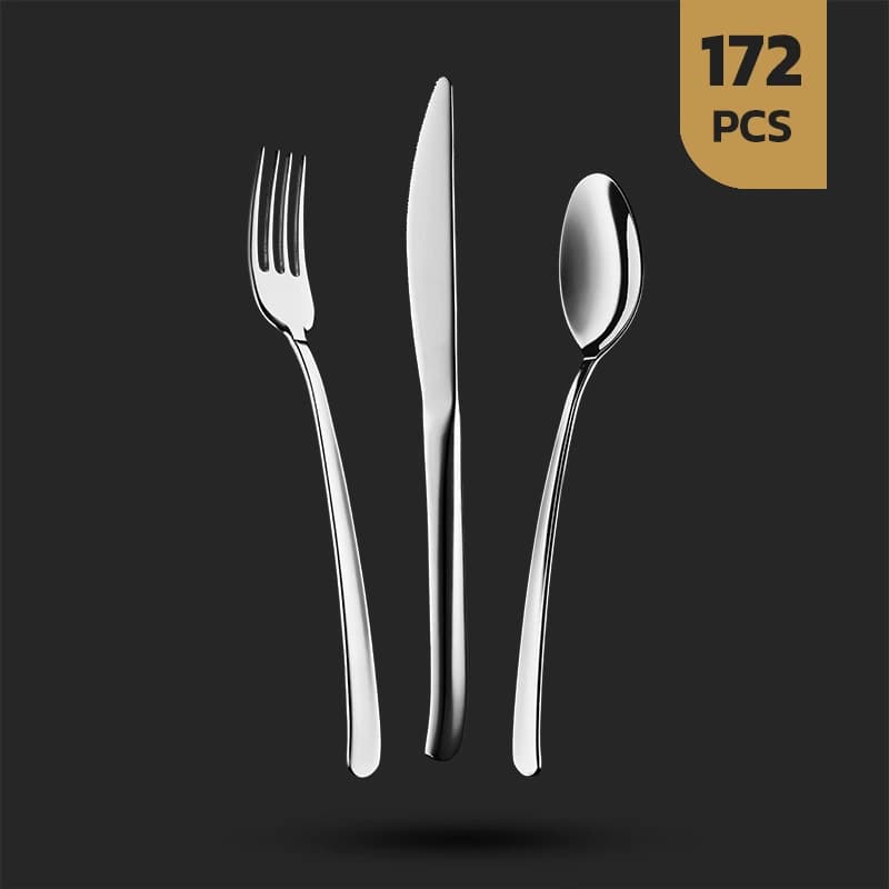سرویس قاشق و چنگال 172 پارچه 30 نفره طرح رویال