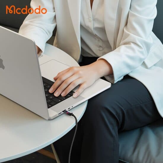 کابل شارژ سریع تایپ سی به تایپ سی 100 وات 5 آمپر مک دودو مدل MCDODO CA-8200 طول 1.2متر — تصویر ۳
