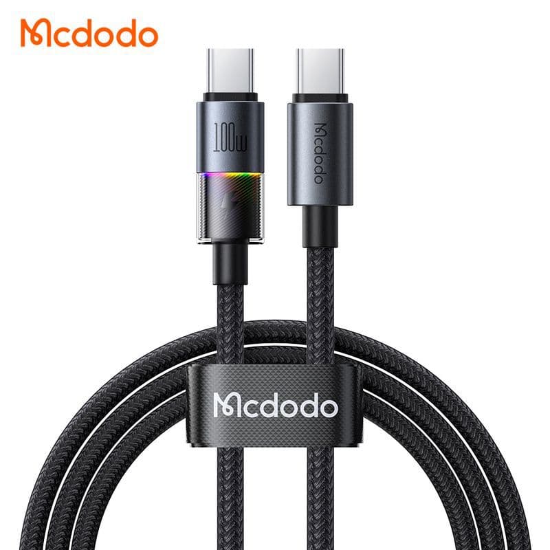 کابل شارژ سریع تایپ سی به تایپ سی 100 وات 5 آمپر مک دودو مدل MCDODO CA-8200 طول 1.2متر