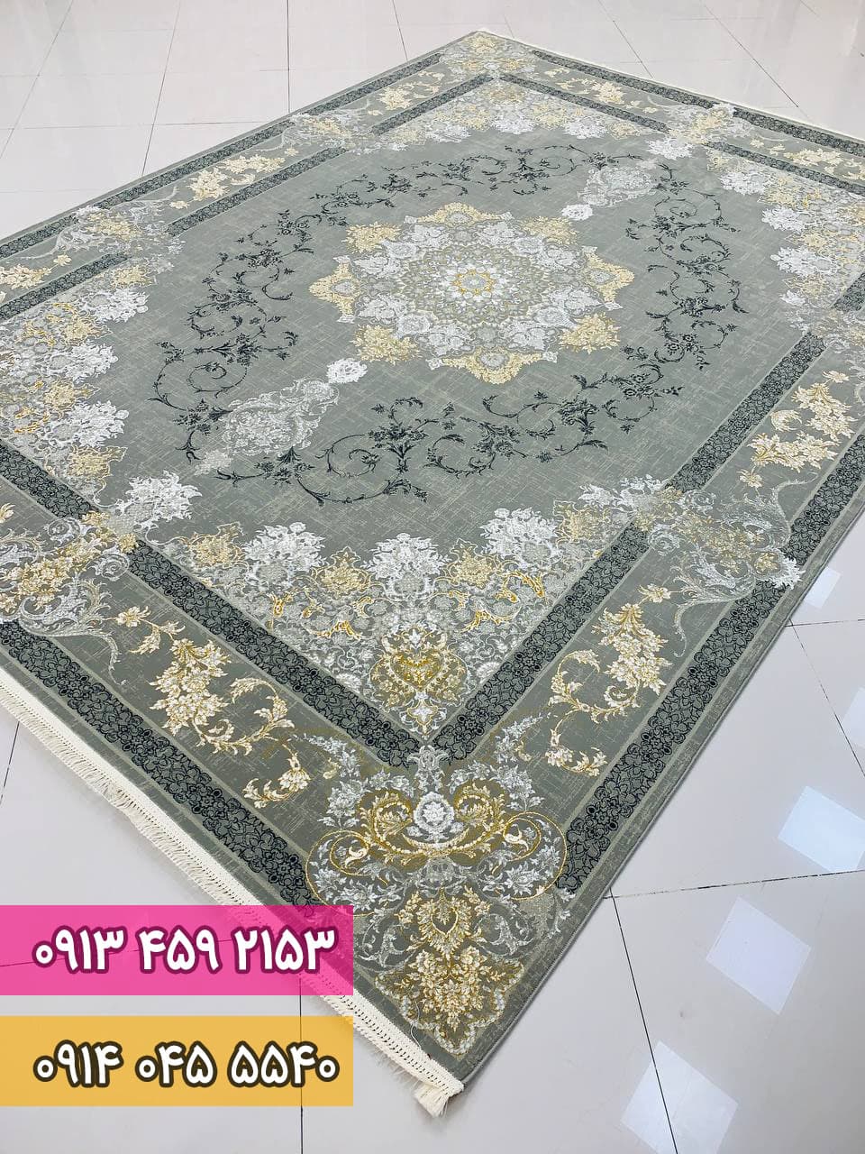 فرش وینتیج 7002 زمینه ترمه ای