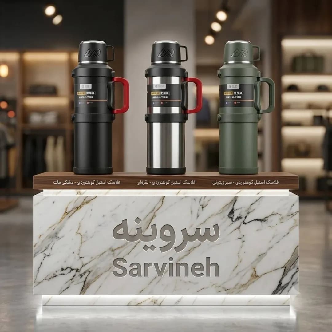 فلاسک ۵ لیتری مشکی برای کمپینگ و کوهنوردی – کد ۱۹۵ — تصویر ۴