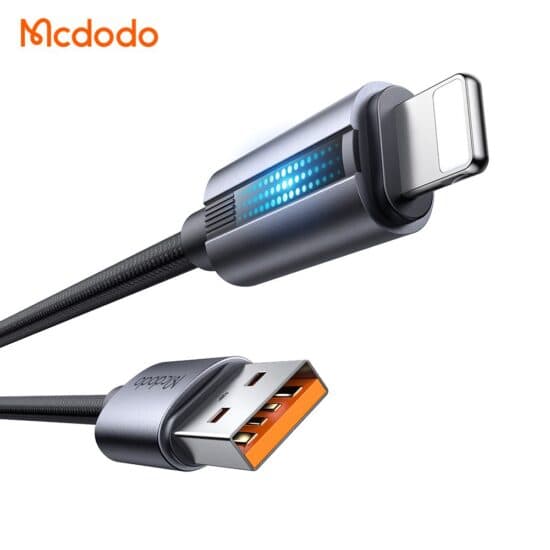کابل شارژ سریع لایتنینگ 3 آمپر مک دودو مدل MCDODO CA-5660 نشانگر ضربانی 1.2متر — تصویر ۲