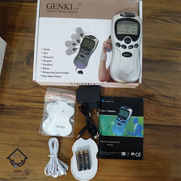 دستگاه تنس دیجیتال برند GENKI با تکنولوژی ژاپنی برق و باتری — تصویر ۴
