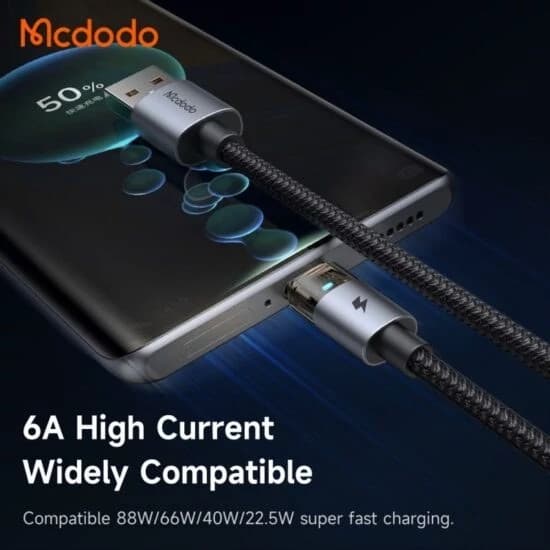 کابل Type-c به USB مک دودو Mcdodo CA-6890 توان ۱۰۰ وات طول ۱.۲ متر — تصویر ۷